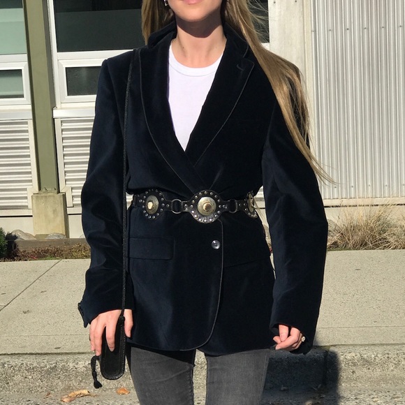 ZARA Mens Navy Velvet Blazer ‘38’ - Picture 1 of 7